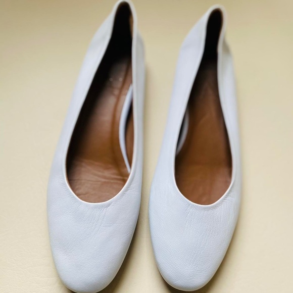 Aquatalia White Leather Flats | Size 9 US | Made in Italy - Picture 7 of 10